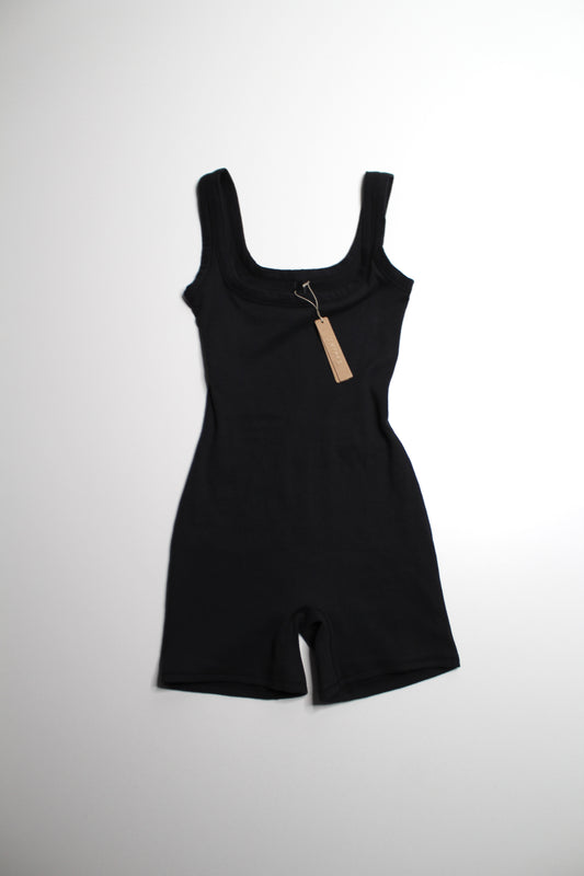 Skims soot 'ribbed shorts onesie', size xs *new with tags