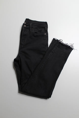 Levis black wash skinny jeans, size 26