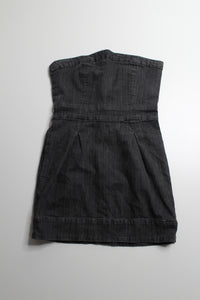 Guess dark grey denim strapless dress, size 11 (medium) (additional 70% off)