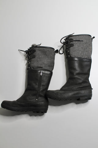 UGG black/grey tall waterproof fleece lined belcloud boots, size 9 (additional 50% off)