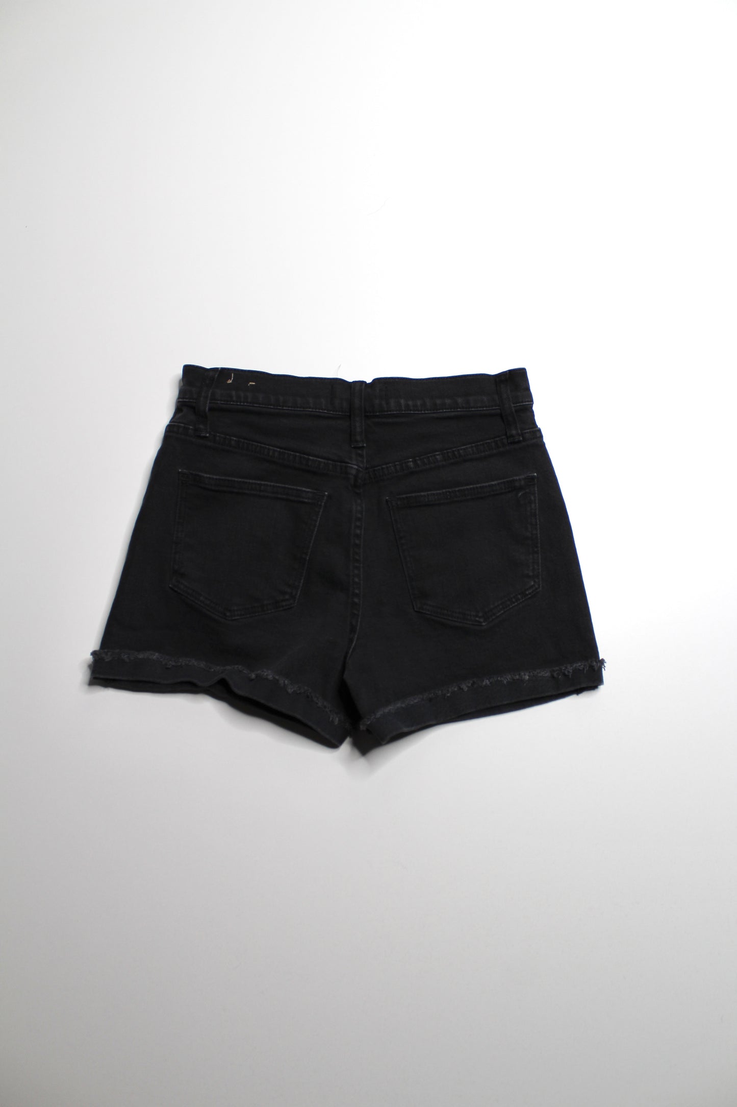 Madewell hi-rise black denim shorts, size 25