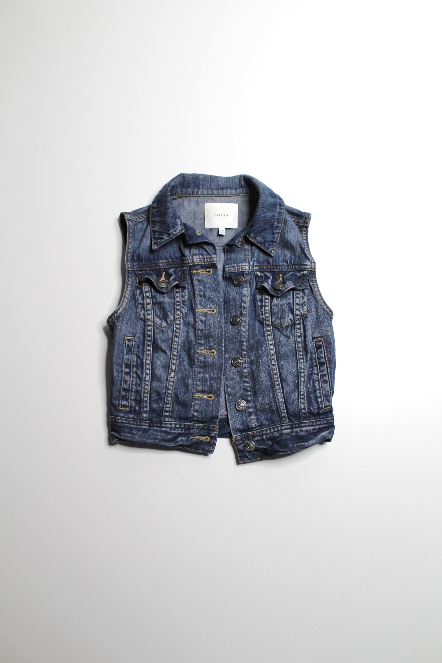 Aritzia Talula denim vest, size xxs
