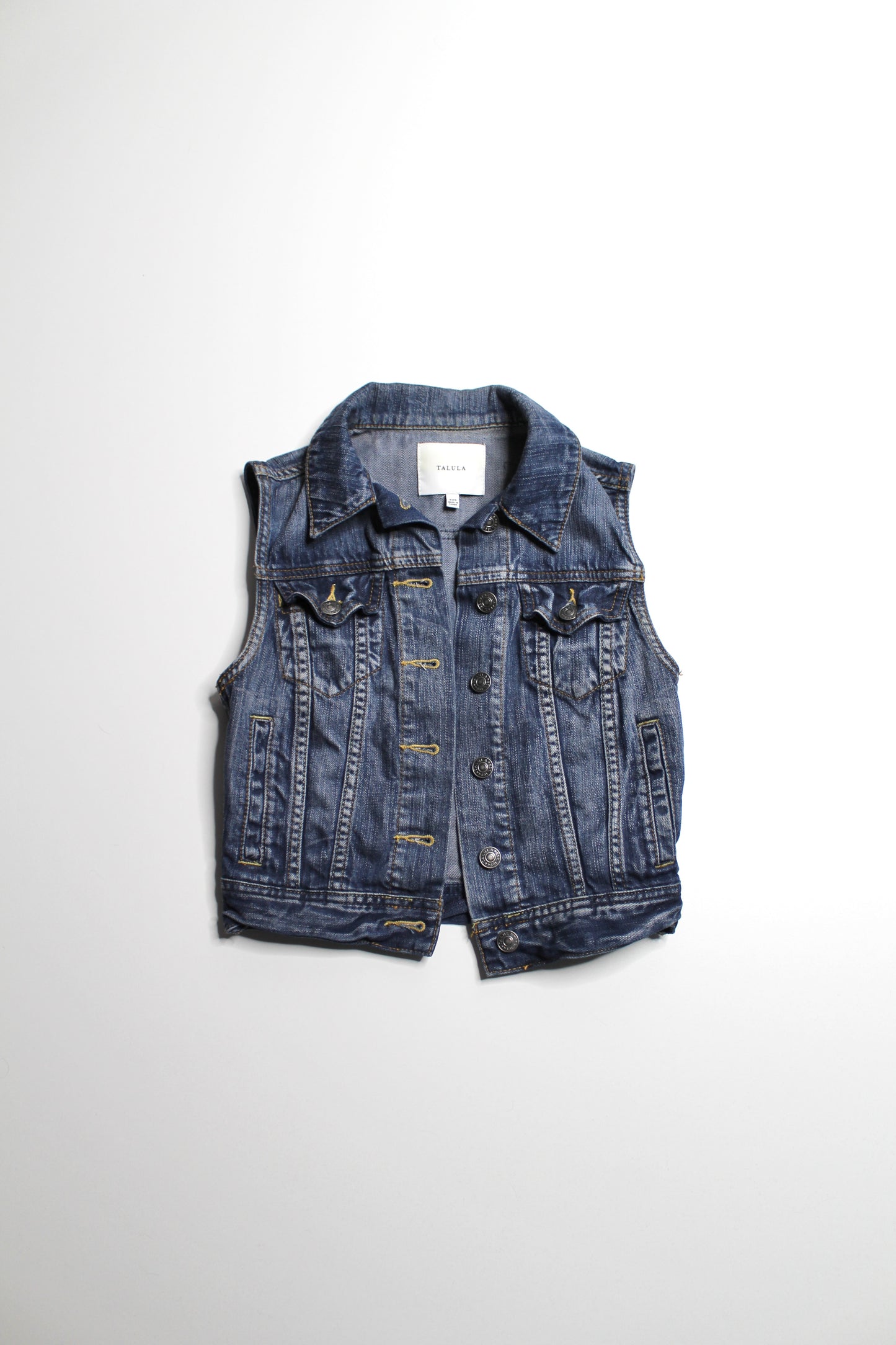 Aritzia Talula denim vest, size xxs