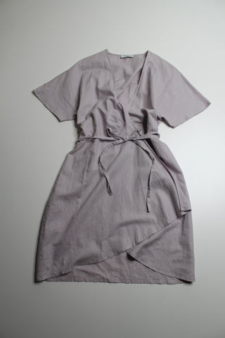Aritzia babaton lilac fog Wallace linen wrap dress, size 4 (fits xs/small) (price reduced: was $58)