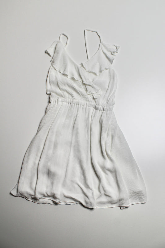 BCBG GENERATION white ruffle dress, size small  (additional 50% off)