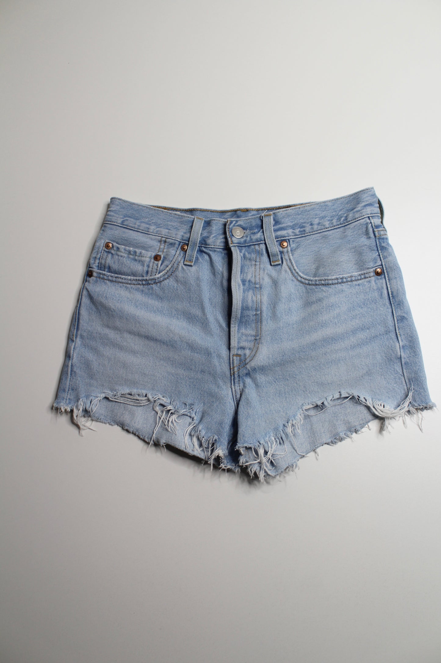 Levi's high rise cut off jean shorts, size 26