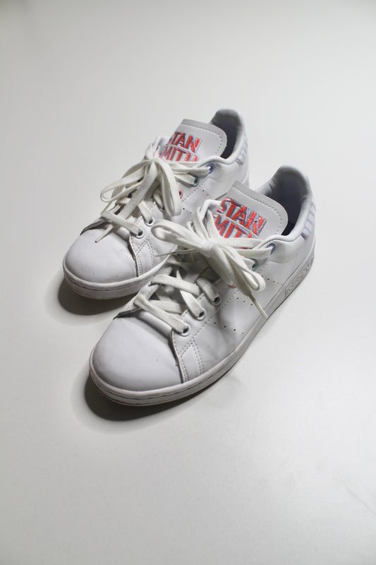 Adidas Stan Smith white / pastel sneaker, size 6 (fits big) Fits size 6-7 (additional 50% off)