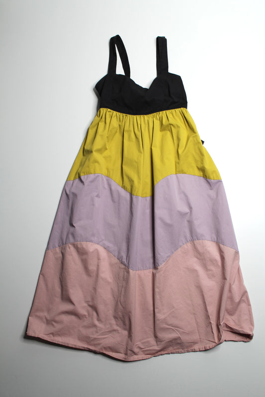 Kate Spade scallop color block sleeveless midi dress, size medium