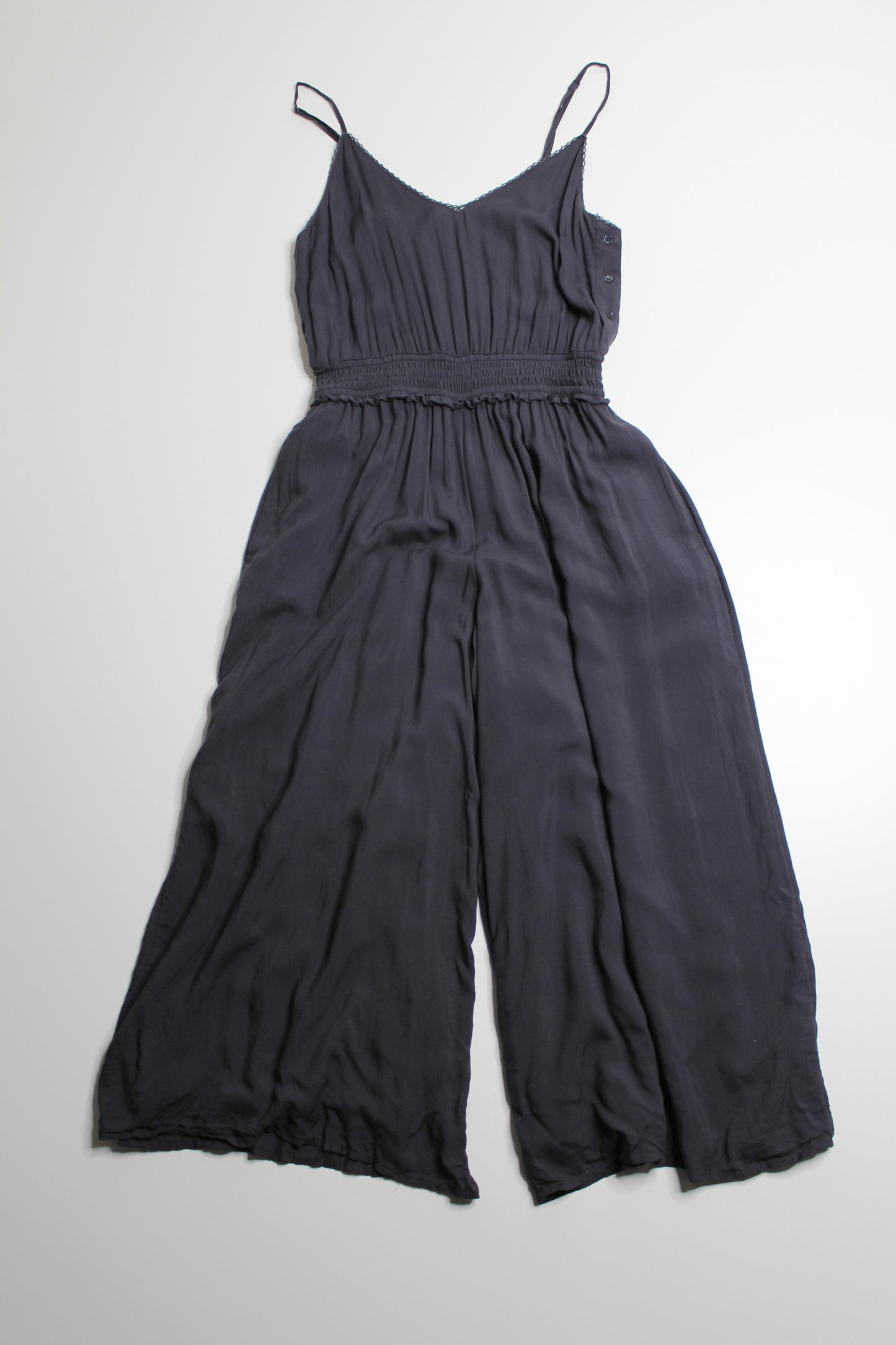 Aritzia wilfred dark grey iréne wide leg jumpsuit, size small