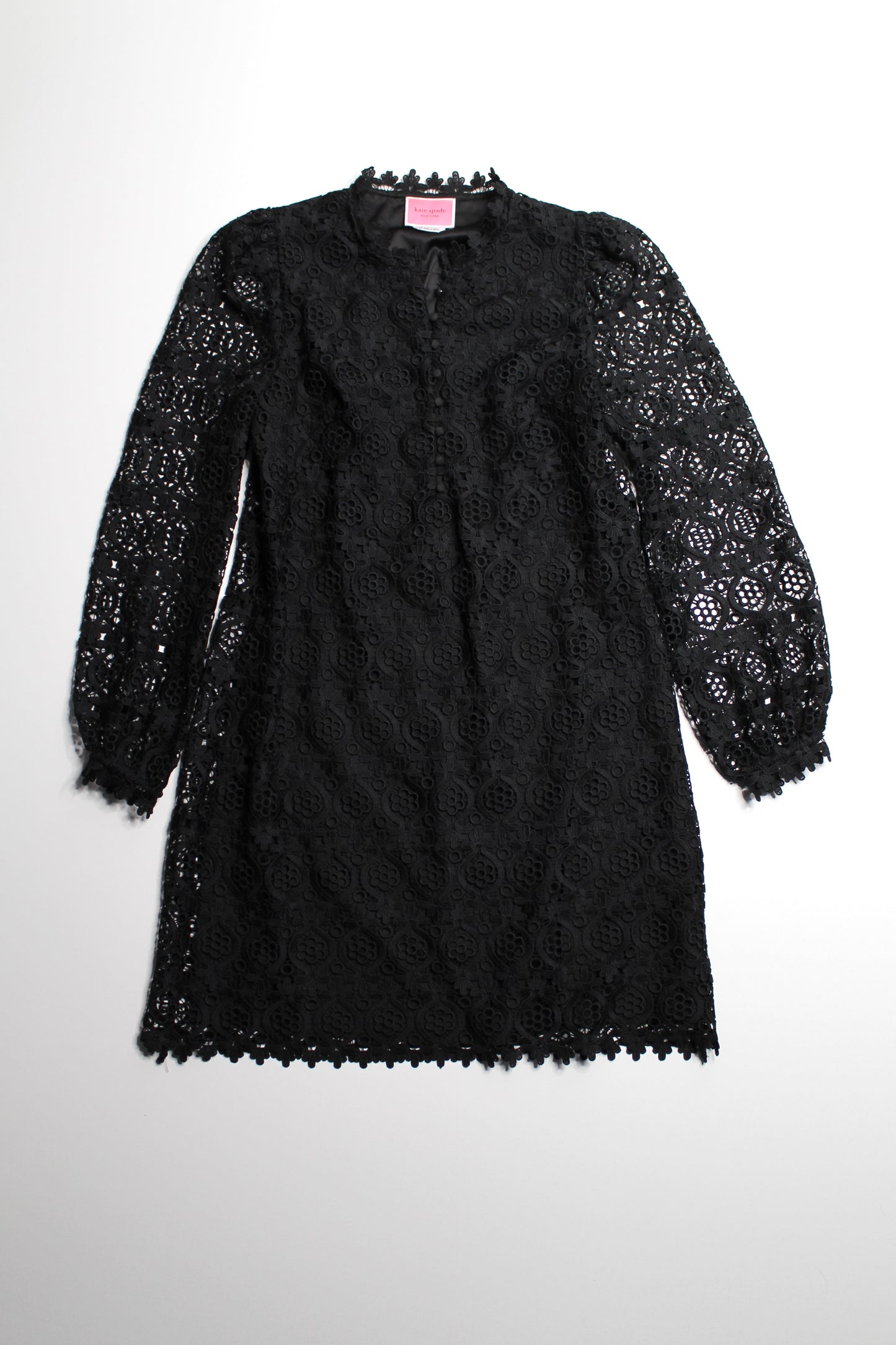 Kate Spade black embroidered dress, size 10