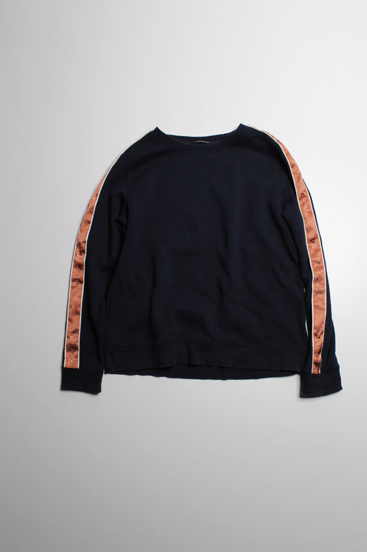 Anthropologie Scotch & Soda navy / logo tape crew neck sweater, size large (sale: was $48)