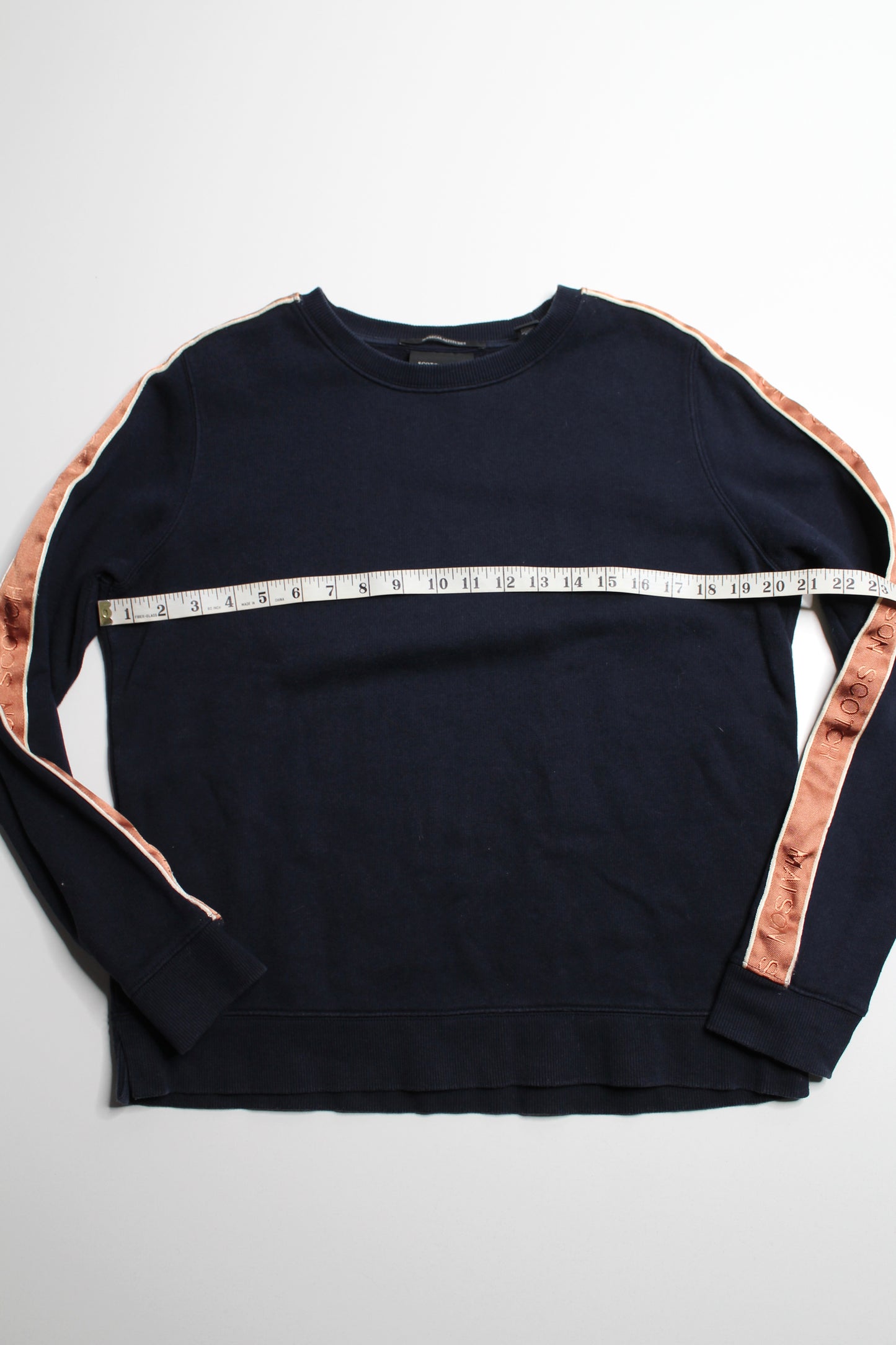 Anthropologie Scotch & Soda navy / logo tape crew neck sweater, size large (10% off)