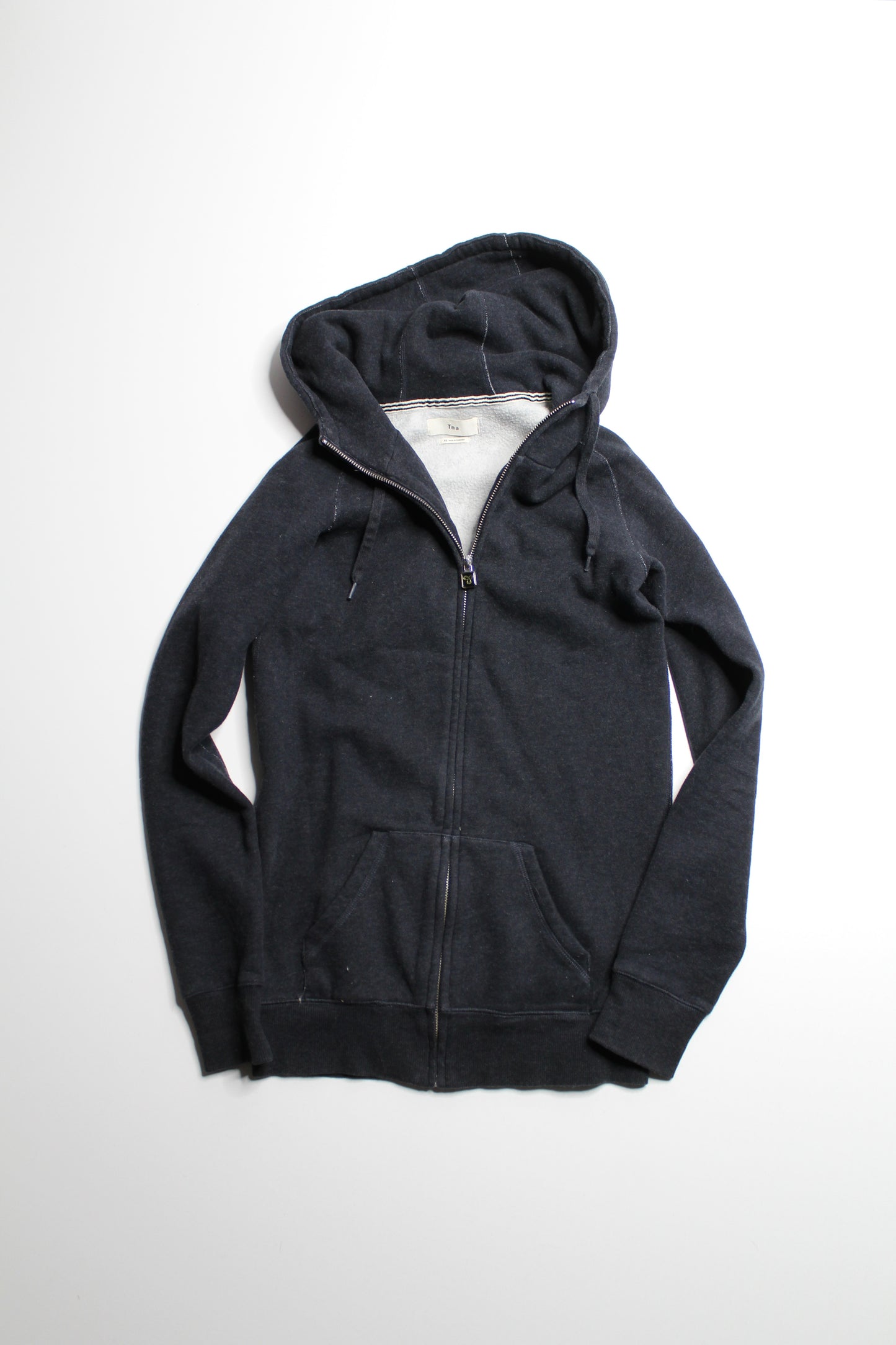 Aritzia TNA dark grey zip up hoodie, size xsmall