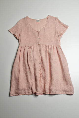 Priv x Jillian Harris blush hamptons linen dress, size small 