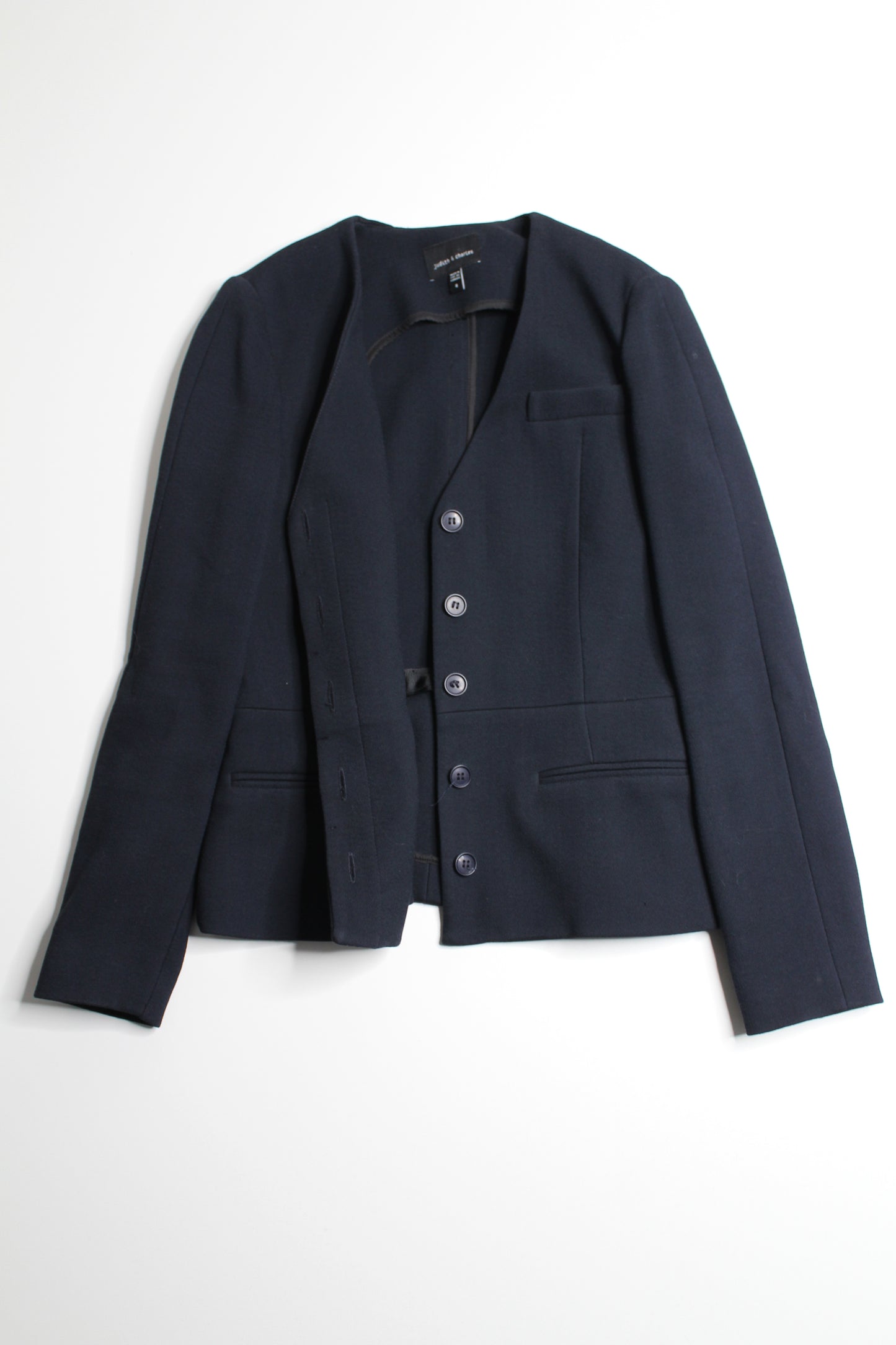 Judith Charles (Canadian label) navy skirt, size 4 + matching blazer, size 8 *set (additional 20% off)