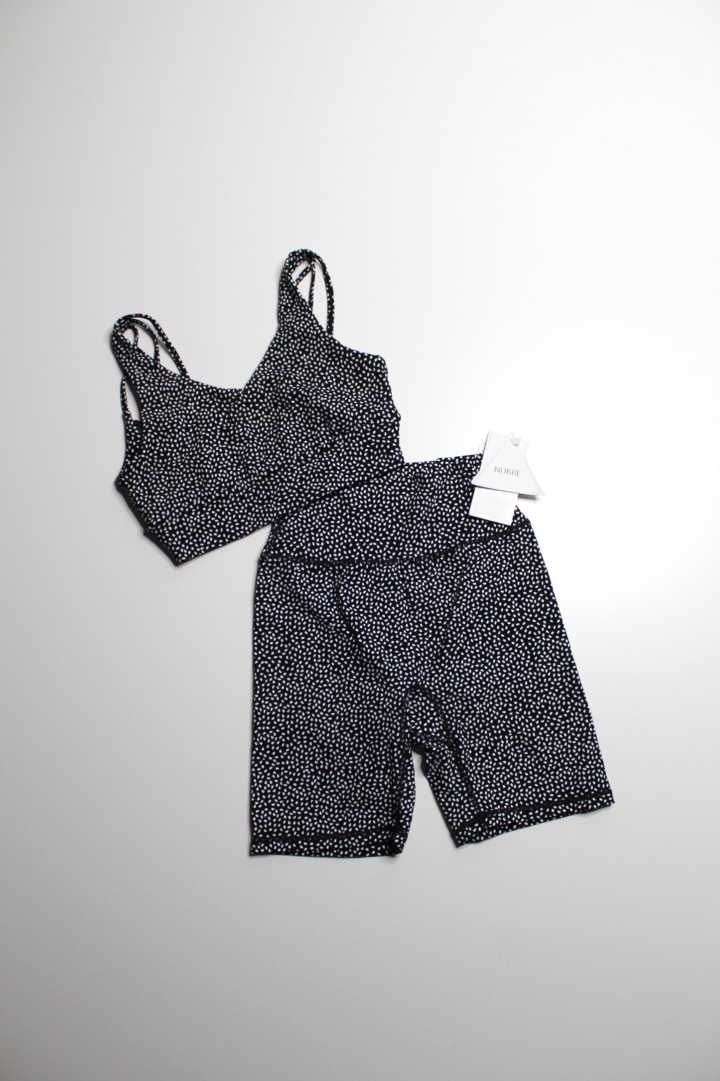 Buff Bunny black bossy print sports bra, size small *matching shorts available (additional 50% off at checkout)