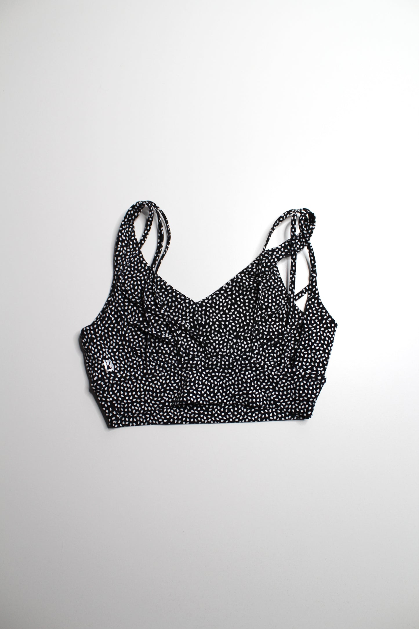 Buff Bunny black bossy print sports bra, size small *matching shorts available (additional 50% off at checkout)