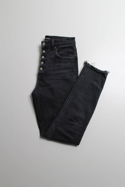 Aritzia Denim Forum black wash ‘Yoko high rise slim, size 25