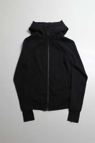 Lululemon black scuba full zip hoodie, size 4 *light cotton fleece (additional 20% off)