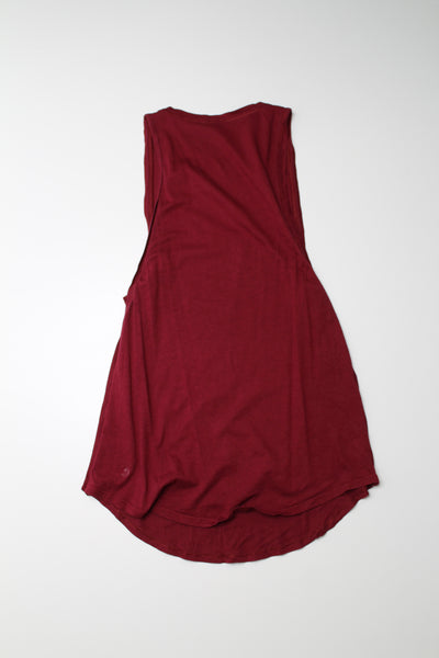 Lululemon deep red cotton tank, no size. Fits like size 4 (additional 50% off)