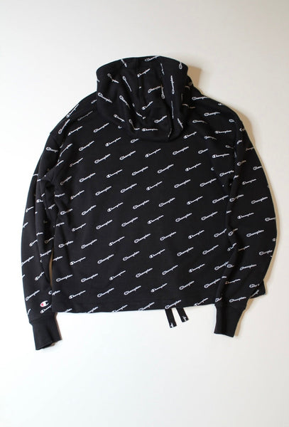 Champion black logo hoodie, size small (loose fit) (price reduced: was $25)