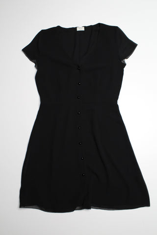 Aritzia wilfred black button front short sleeve dress, size 0 (xs) (price reduced: was $48)