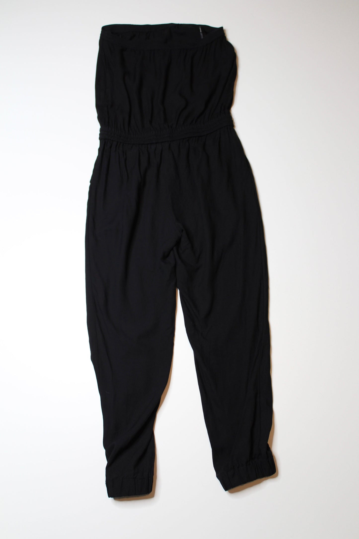 Aritzia talula black strapless jumpsuit, size small (price reduced: was $48)