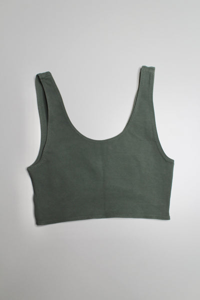 Aritzia wilfred sage green 'Shannon' cut out crop tank, size medium