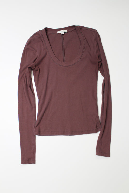 Z Supply fig ribbed cropped long sleeve, size xs