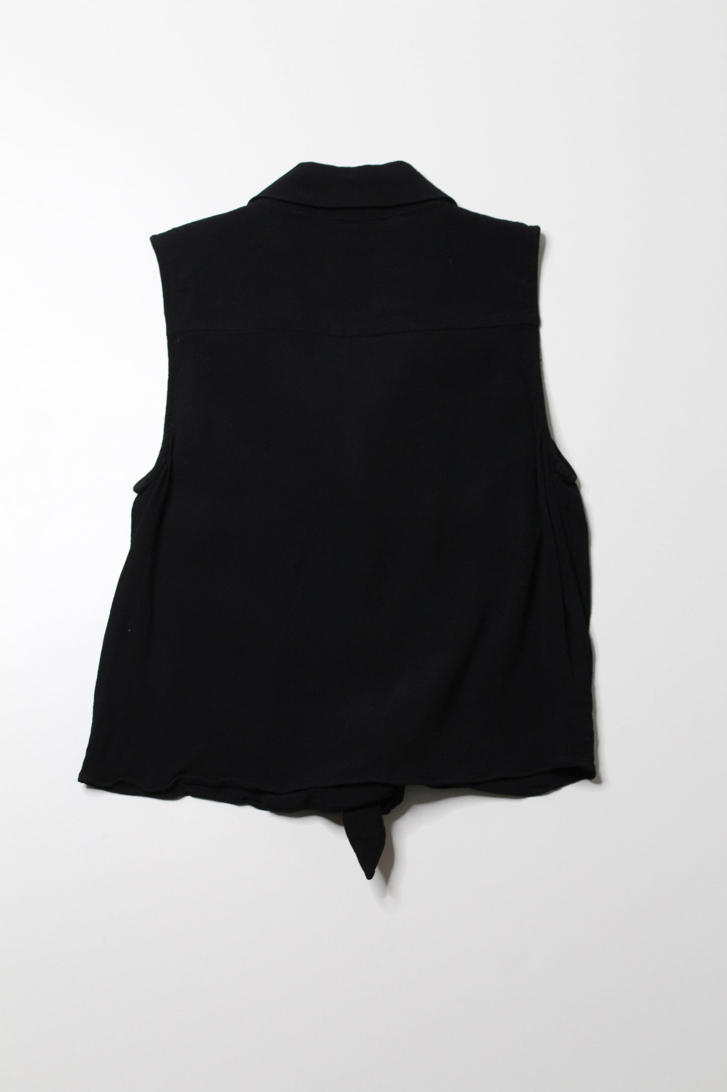 Aritzia wilfred free black the tie front sleeveless blouse, size xs (price reduced: was $25)