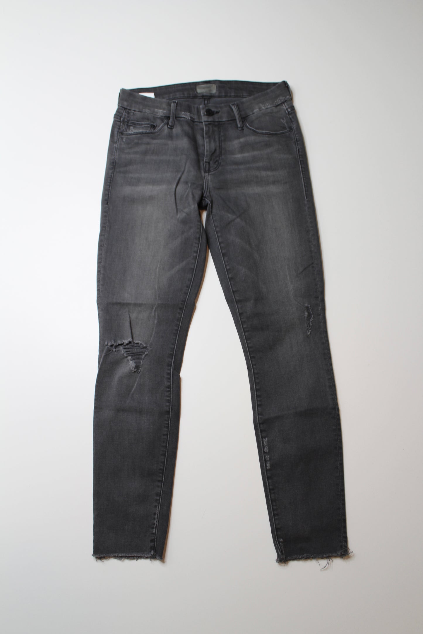 Mother grey wash ‘the looker ankle fray’ skinny jeans, size 27 (price reduced: was $68)