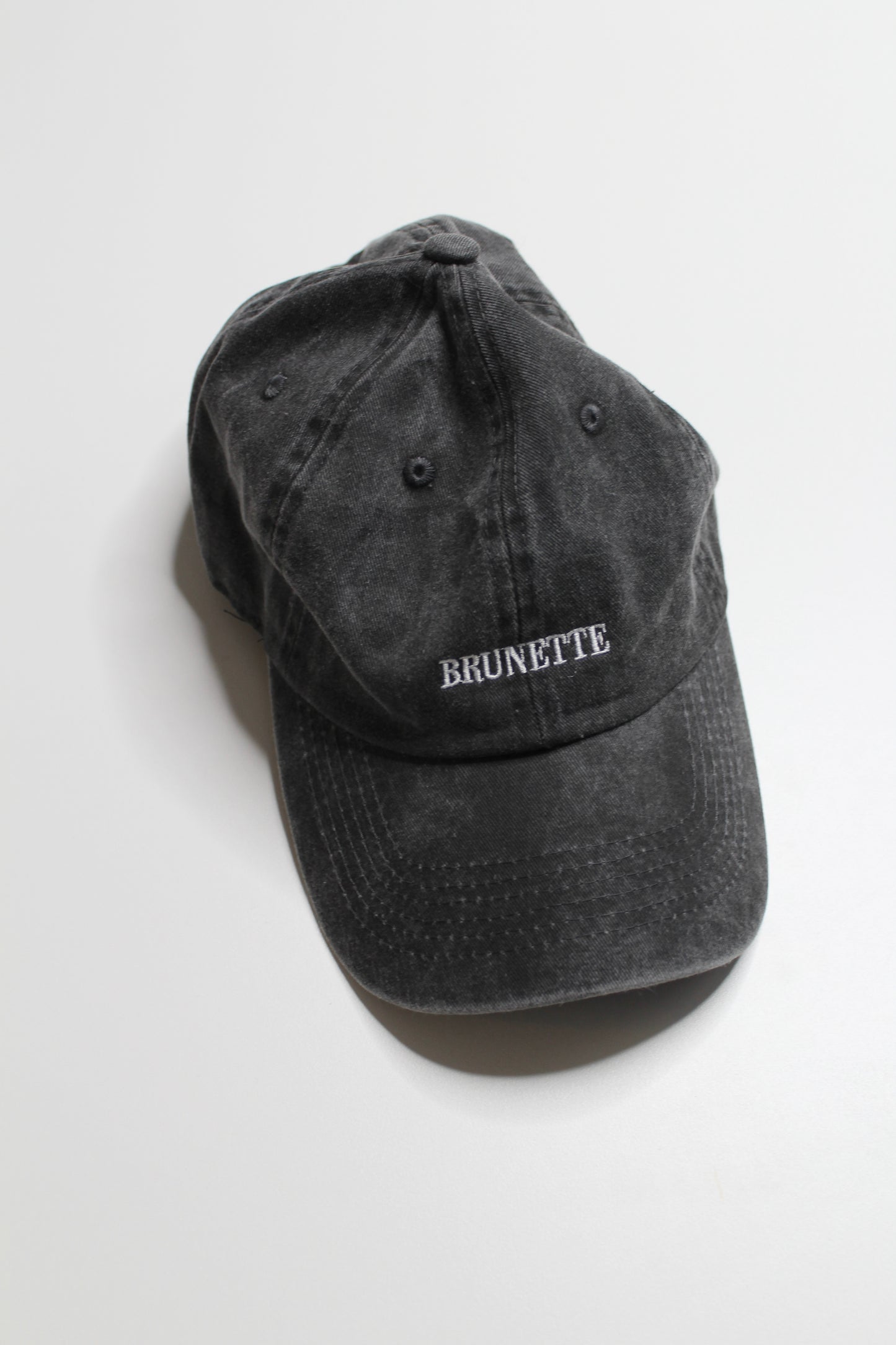 Brunette the label grey wash  ‘BRUNETTE’ baseball hat *new without tags