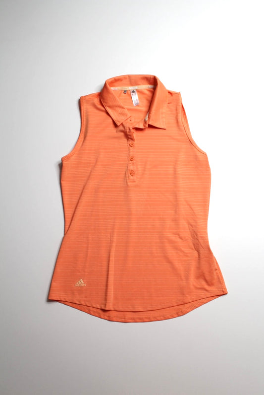 Adidas orange sleeveless golf polo, size xs (relaxed fit) (price reduced: was $30) (additional 50% off)