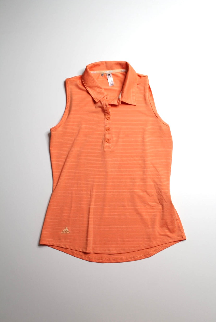 Adidas orange sleeveless golf polo, size xs (relaxed fit) (price reduced: was $30)