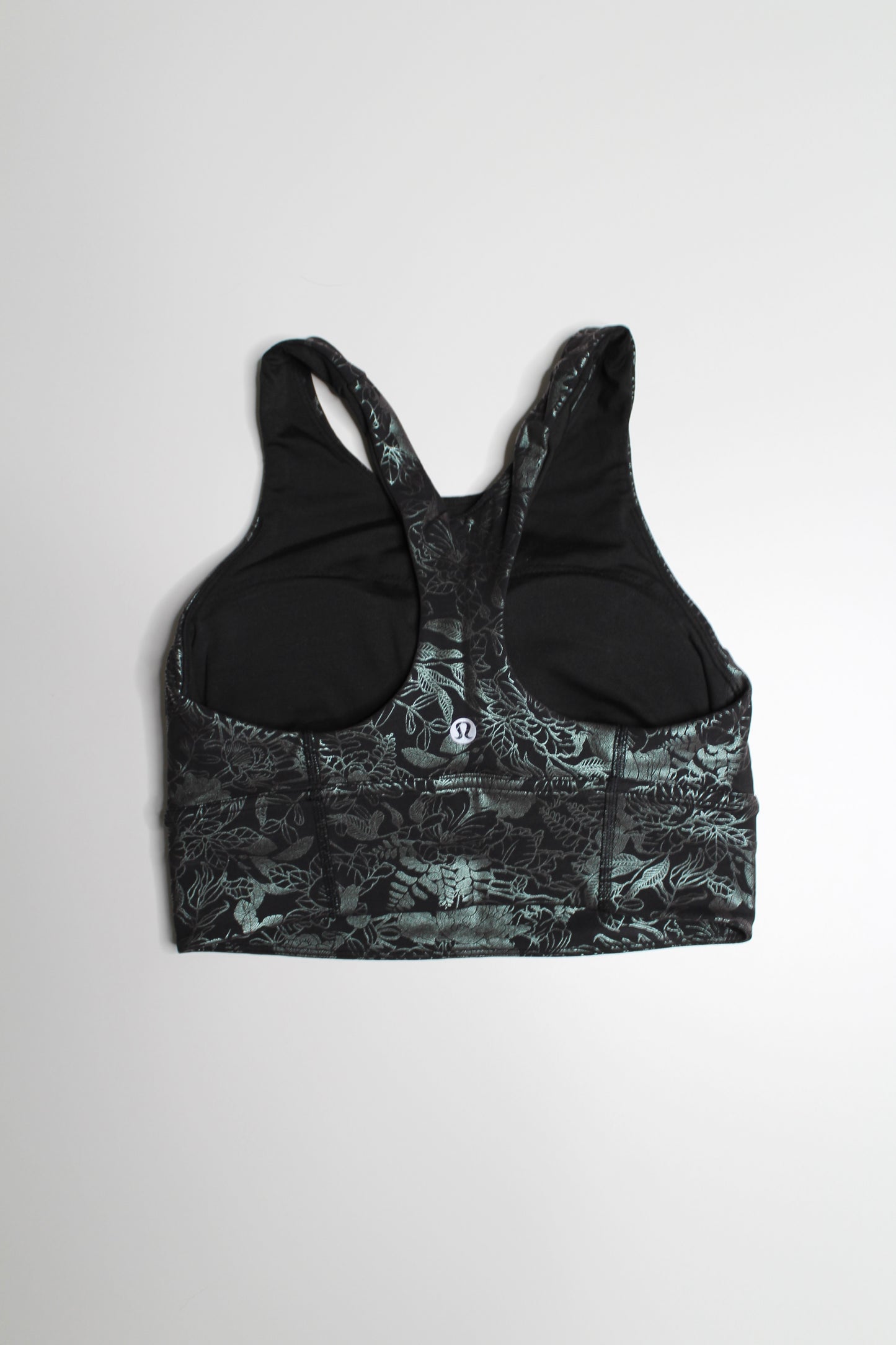 Lululemon green foil 'wunder train' bra, size 4 (price reduced: was $35)