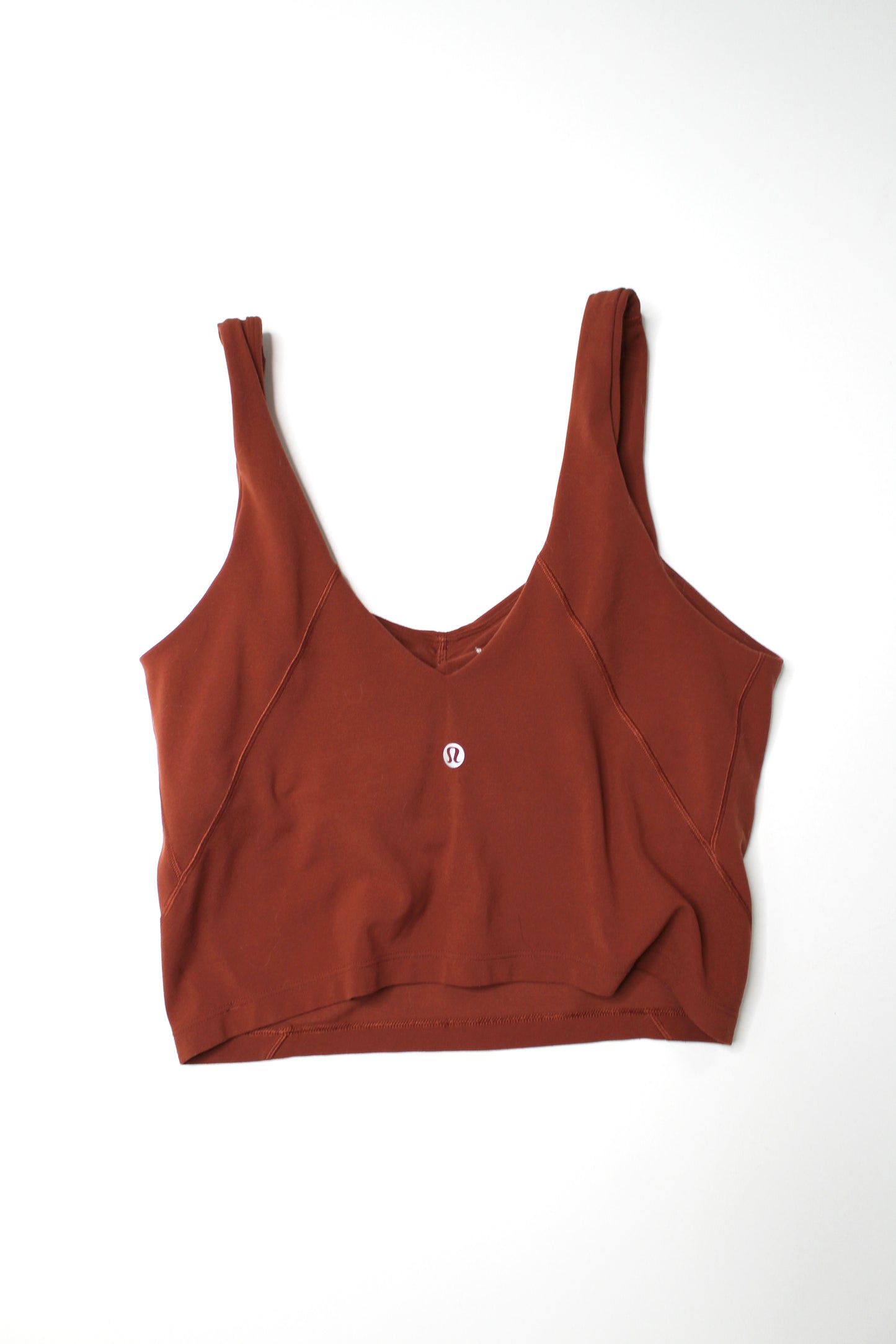 Lululemon dark terracotta align tank, size 8 *gathered front