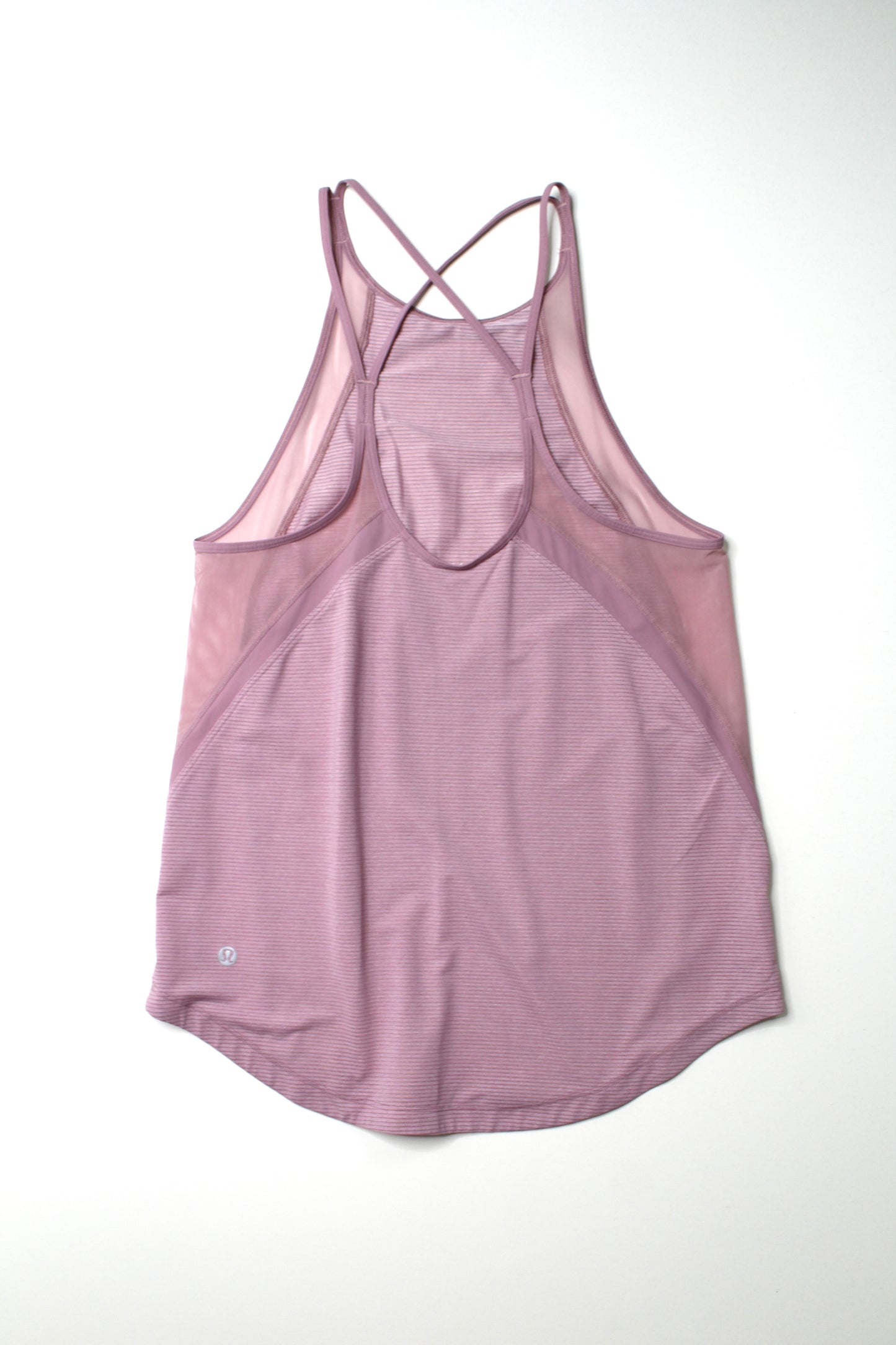 Lululemon heathered rose blush run off route tank, no size. Fits size 4/6 (price reduced: was $30)