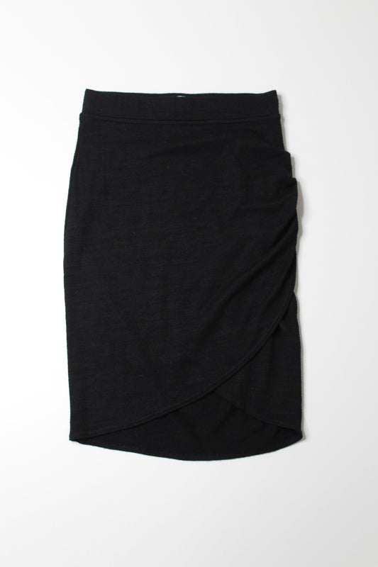 Aritzia Wilfred Free black faux wrap skirt, size xs