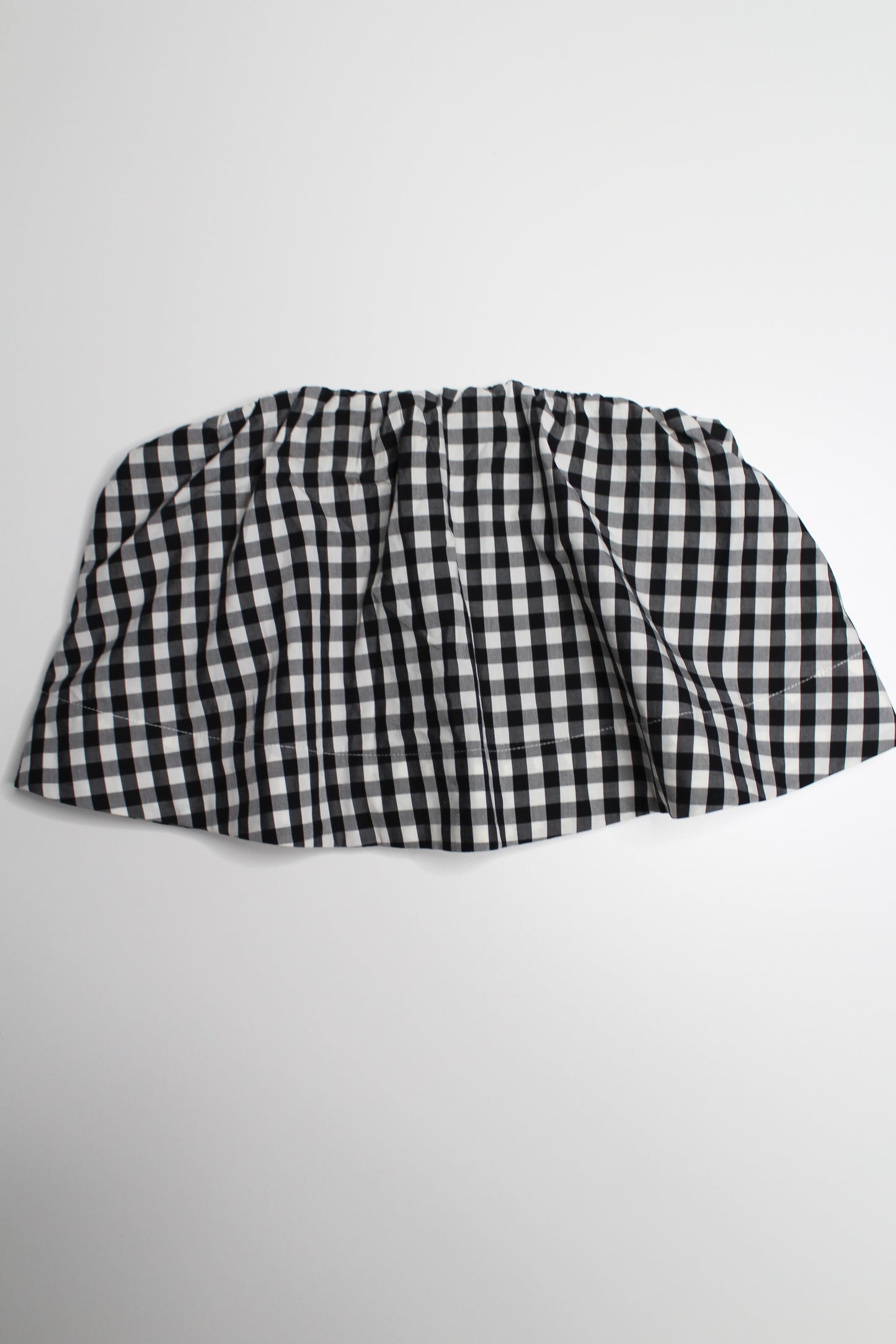 Aritzia wilfred gingham ‘bonaventure’ cropped flutter blouse, size small