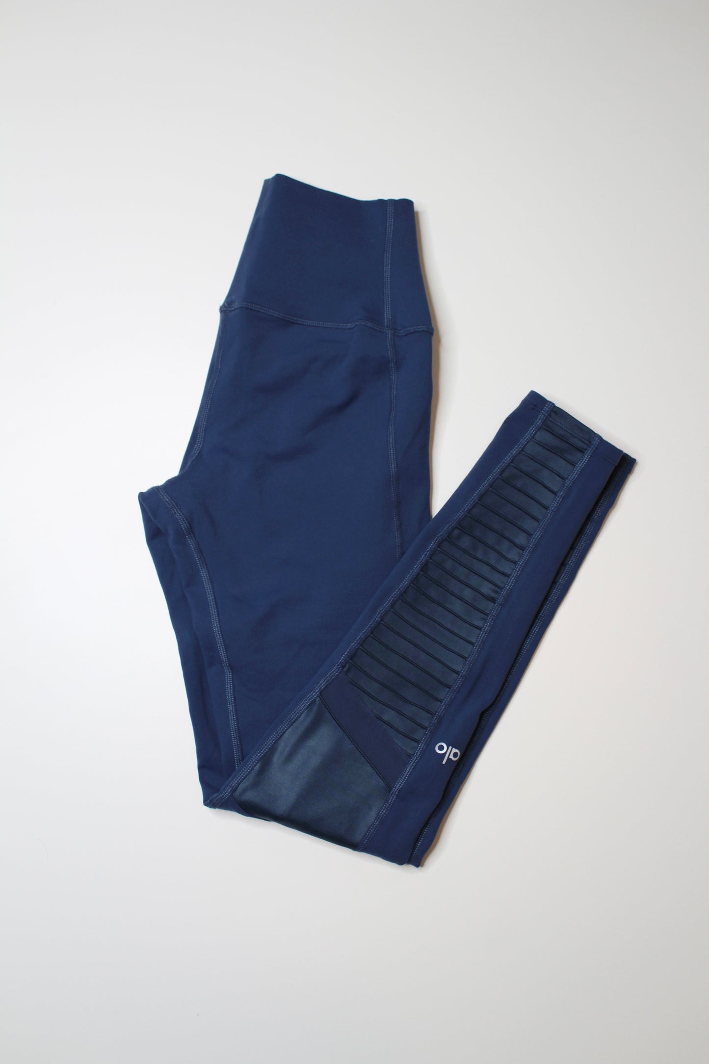 Alo Yoga blue high-waist moto leggings, size small (price reduced: was $58)