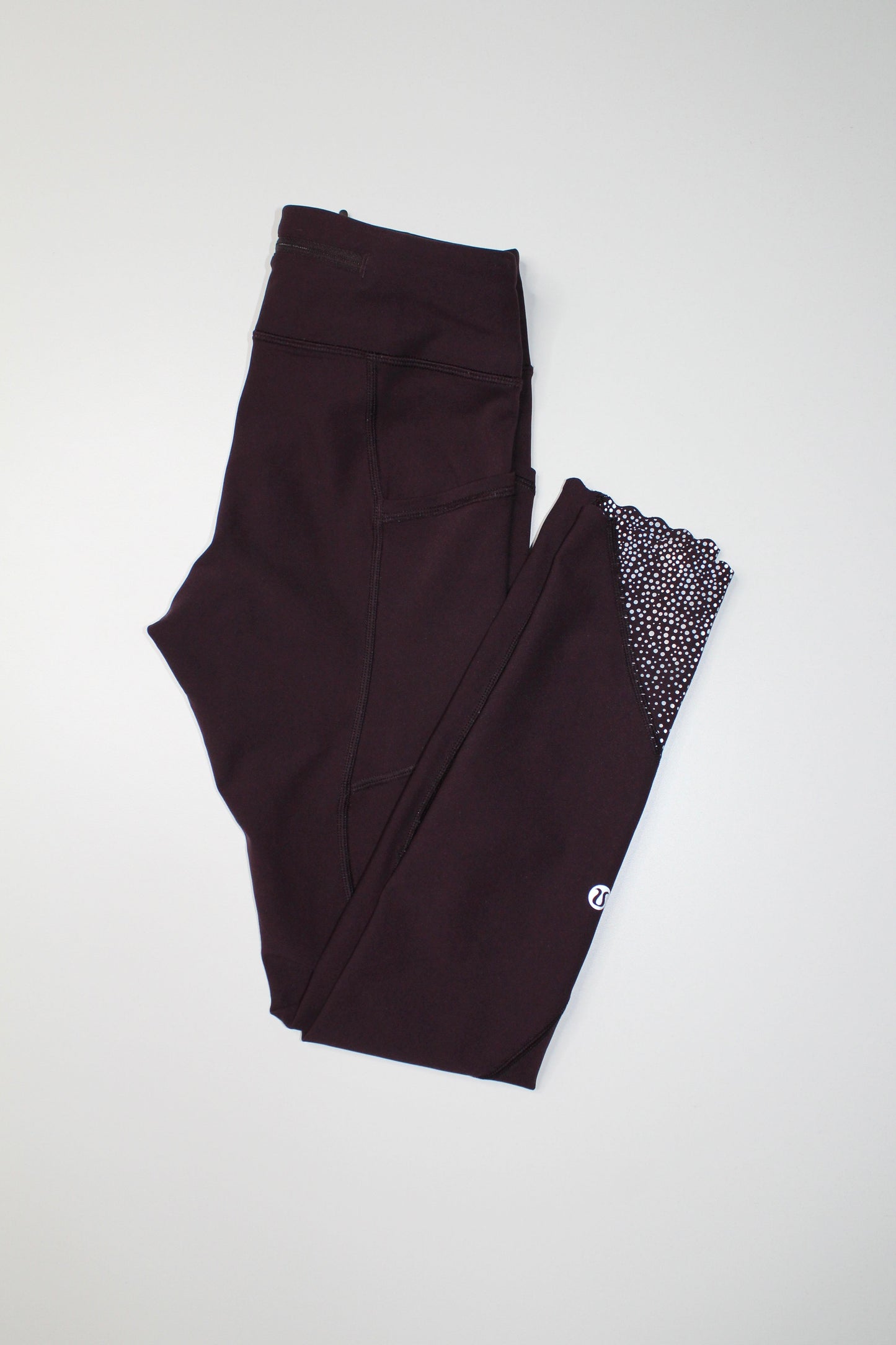 Lululemon black cherry tight stuff tight, size 2 *reflective (25")