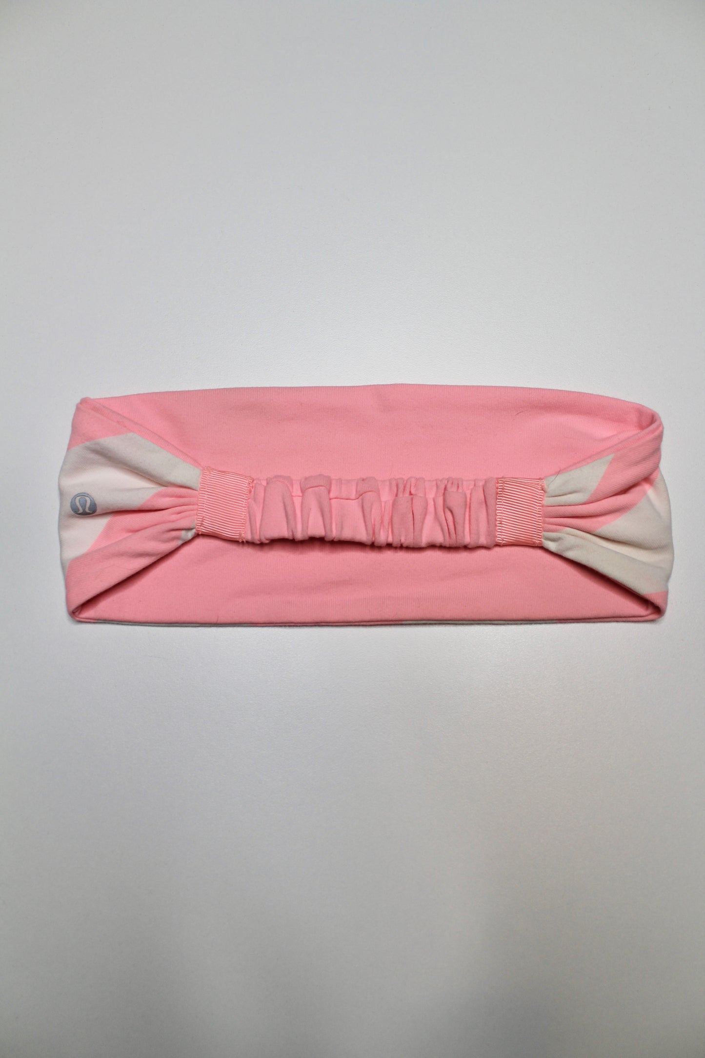 Lululemon reversible bleached coral stripe 'bang buster' headband