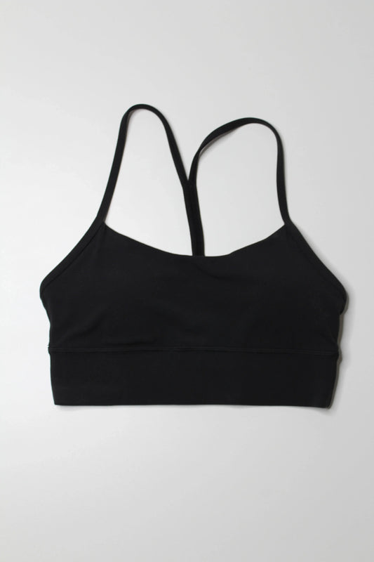 Lululemon black nulu flow y bra, size 6 *long line