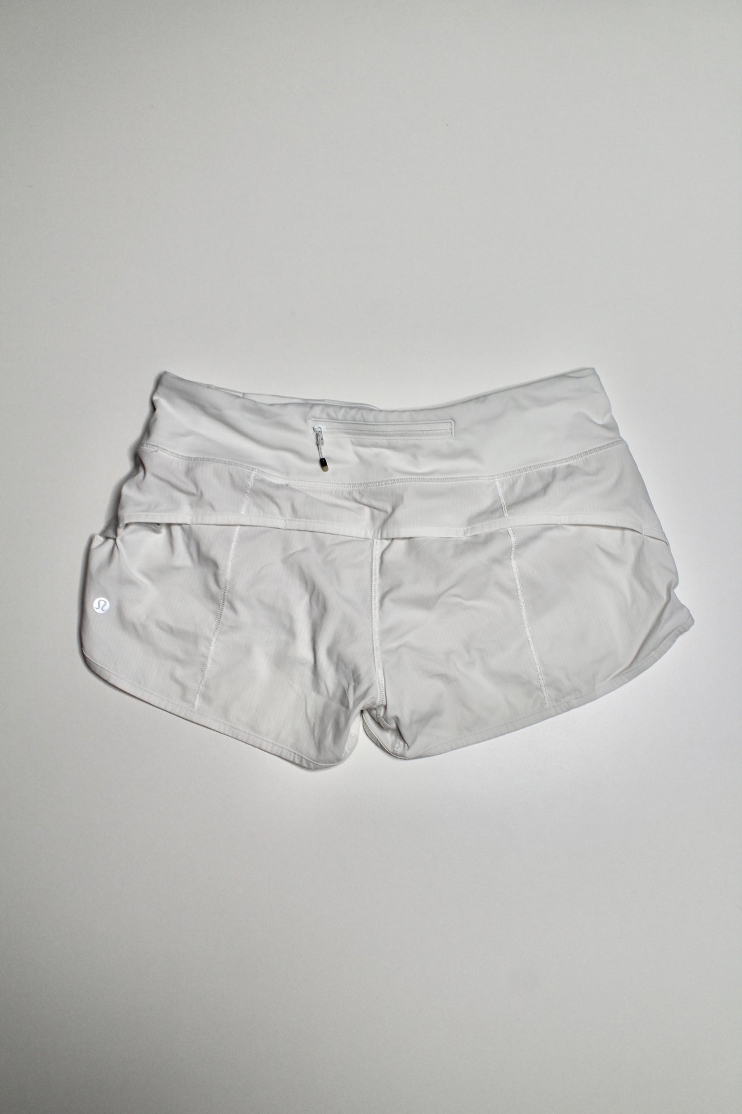 Lululemon white speed shorts, size 6 (price reduced: was $25)