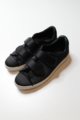 Joie black satin diata velcro sneaker, size 37 (6.5)