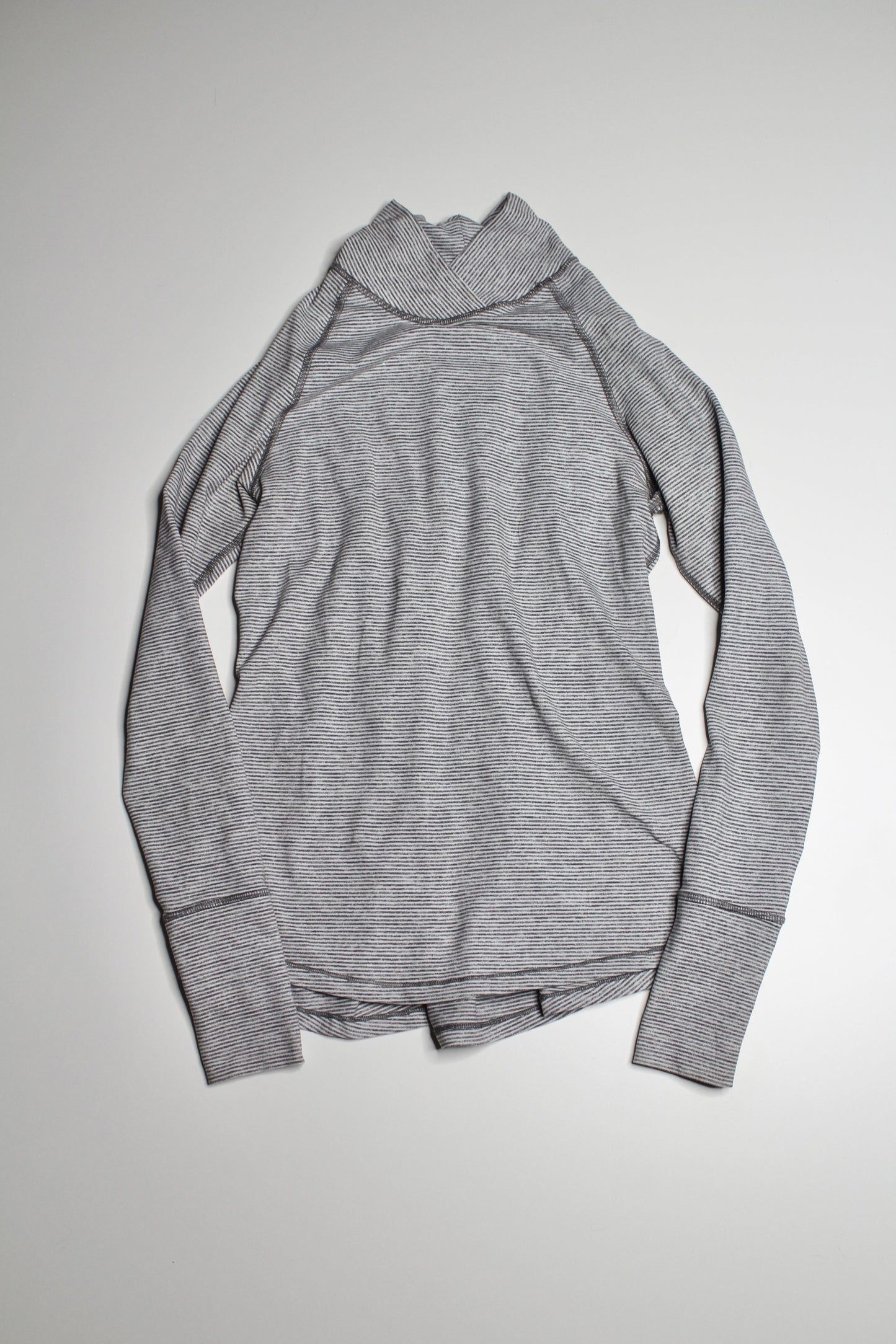 Lululemon tonka stripe warm your core long sleeve, size 4 (relaxed fit) (price reduced: was $48)