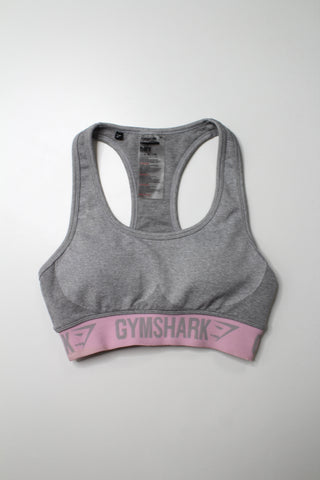 Gymshark grey/pink flex sports bra, size small (price reduced: was $25)