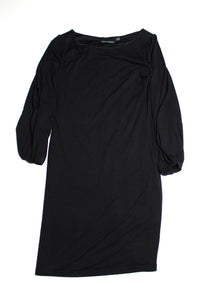 Cynthia Rowley black slit sleeve boat neck dress, size xs (loose fit) (price reduced: was $42)