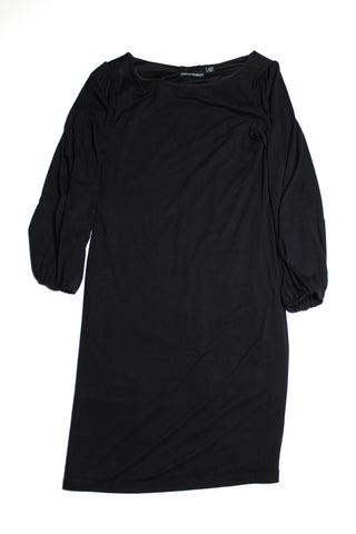 Cynthia Rowley black slit sleeve boat neck dress, size xs (loose fit)