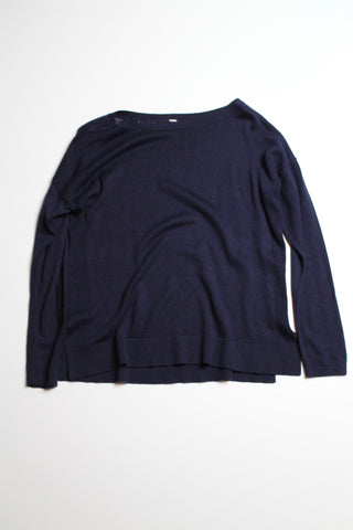Lululemon navy lightweight knit sweater, size 6 (price reduced: was $48)